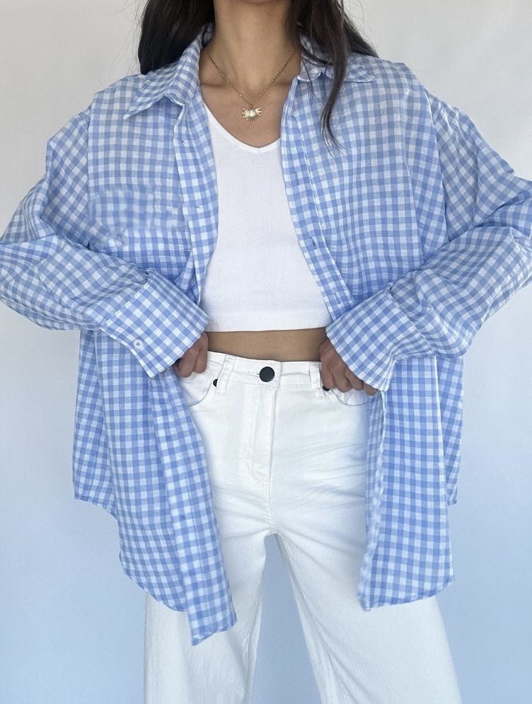 Women Oversized Fit Checkered Casual Shirt-image-34