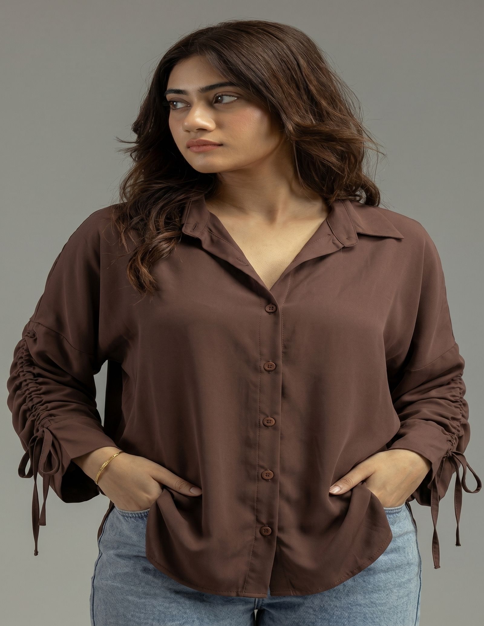 Women Regular Fit Solid Spread Collar Casual Shirt-image-37