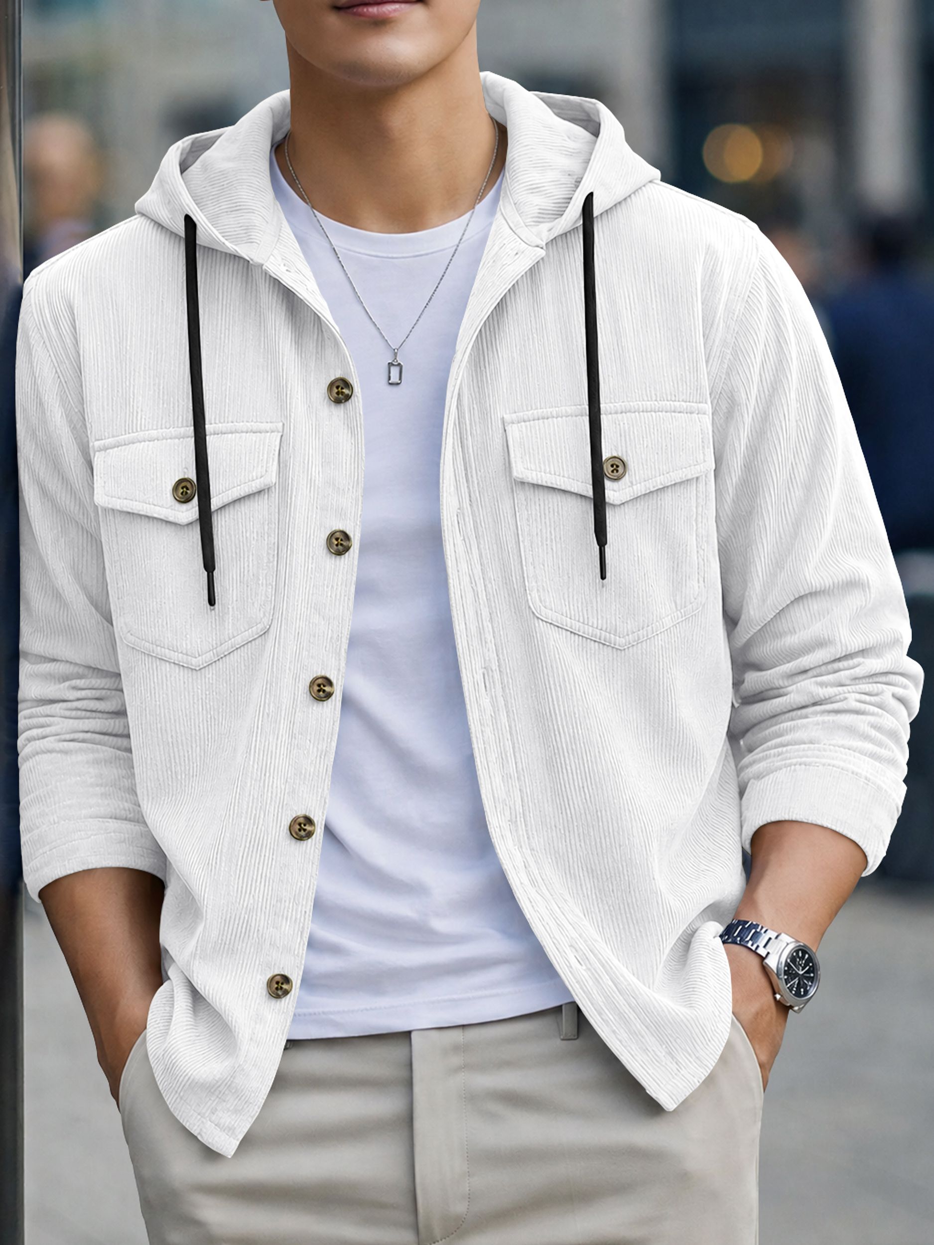 eyebogler Men Jacket Style Full Sleeve White Shrug-picture-28