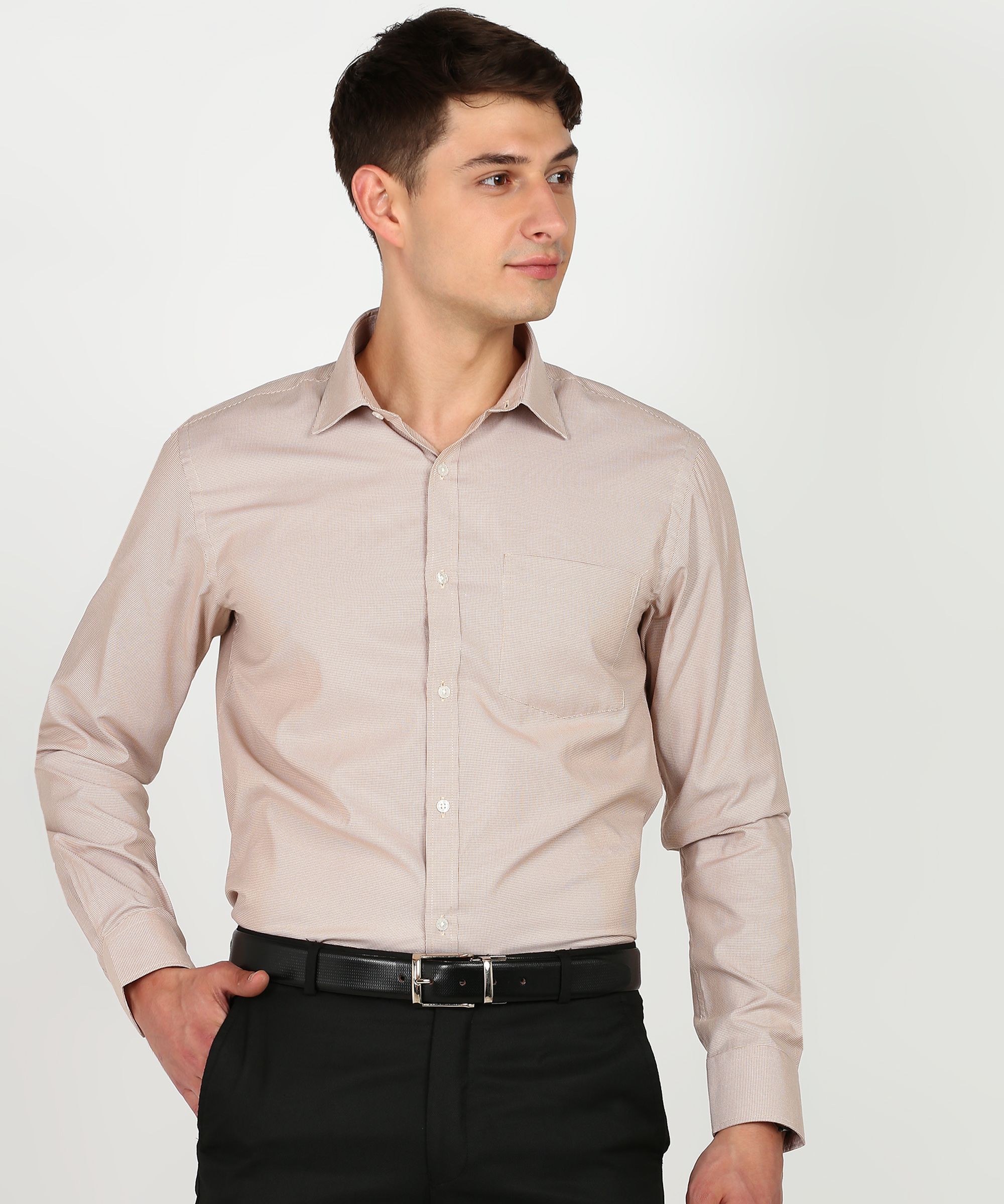 park avenue Men Slim Fit Self Design Formal Shirt-picture-22