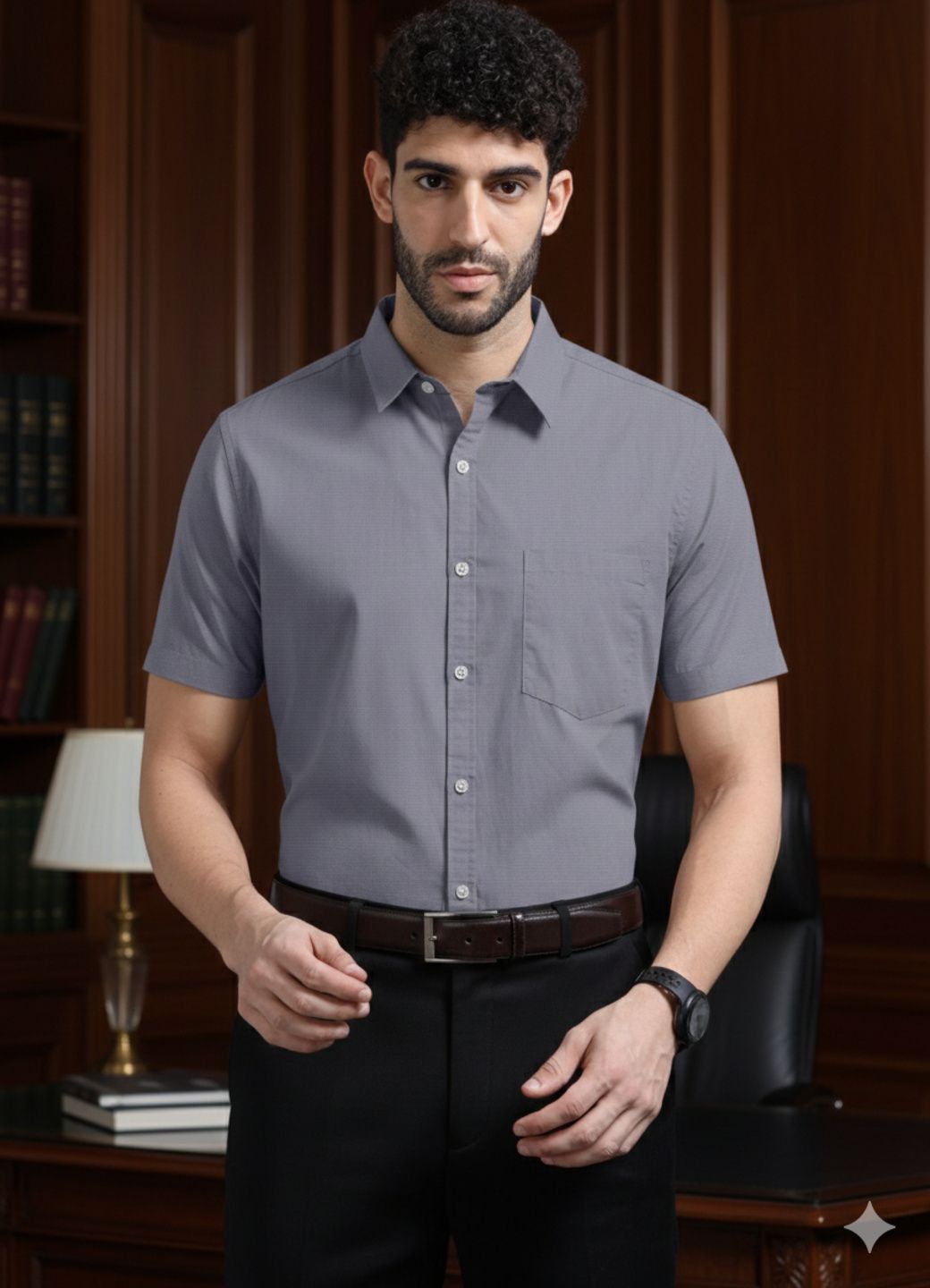 flipkart smartbuy Men Regular Fit Solid Spread Collar Formal Shirt-picture-15