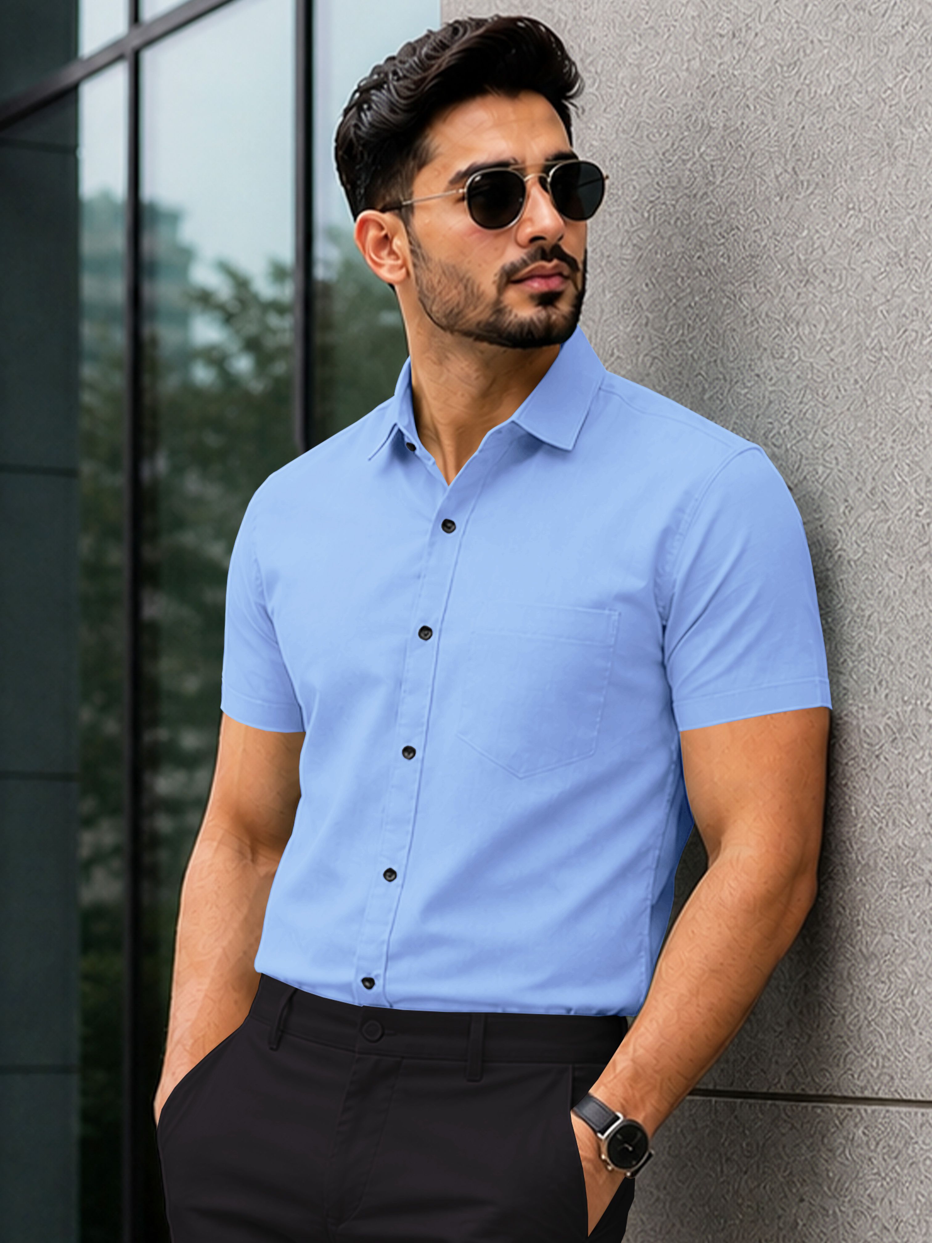 vebnor Men Regular Fit Solid Formal Shirt-picture-27
