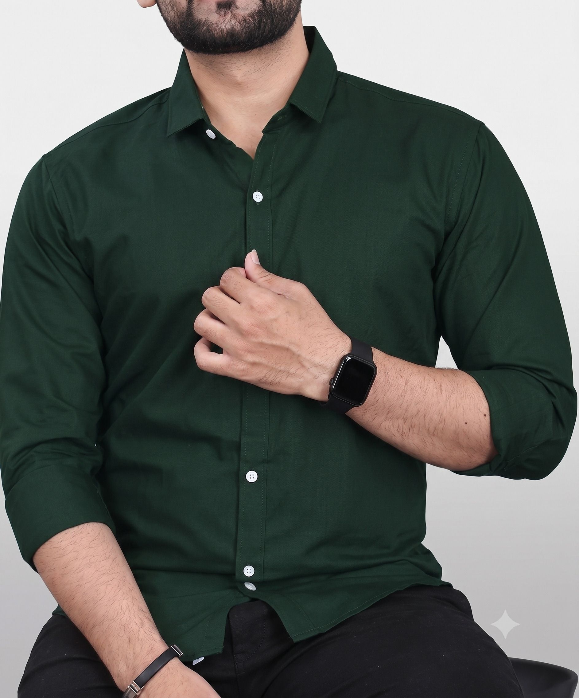 adi fashion Men Regular Fit Solid Spread Collar Formal Shirt-picture-11