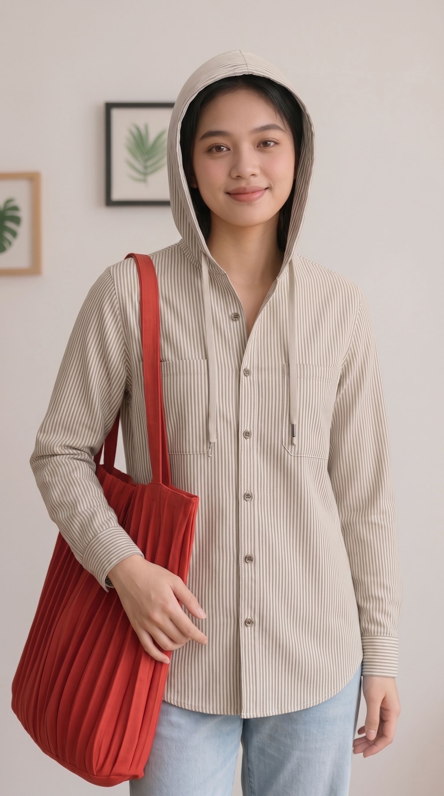 siddhant fashion Women Regular Fit Striped Hood Collar Casual Shirt-picture-0