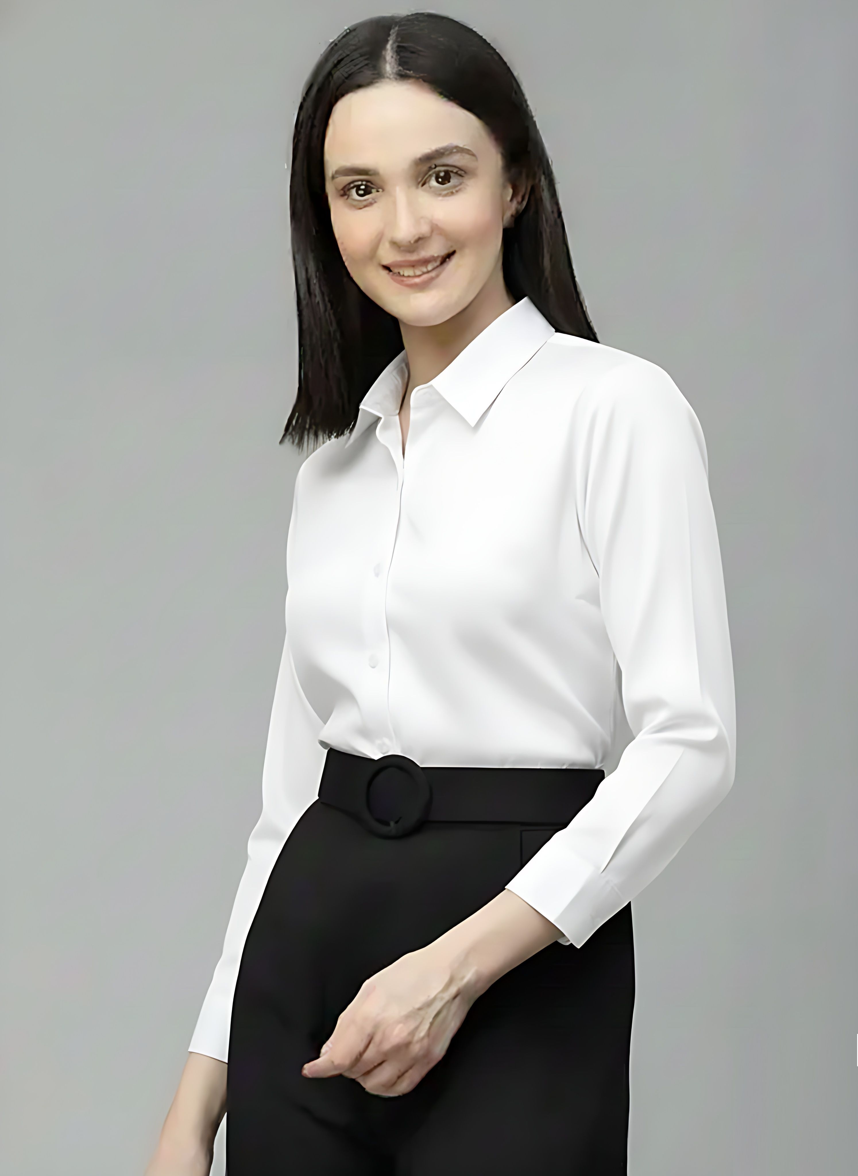 Women Regular Fit Solid Button Down Collar Formal Shirt-image-47