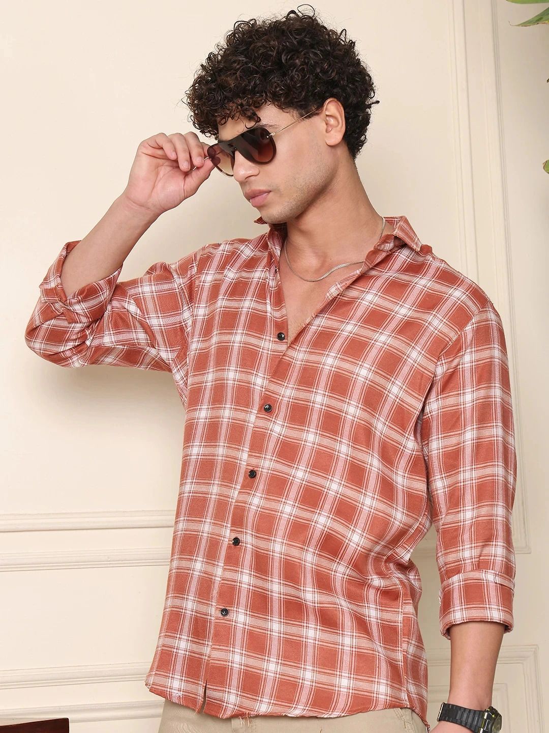 metronaut Men Regular Fit Solid Spread Collar Casual Shirt-picture-12