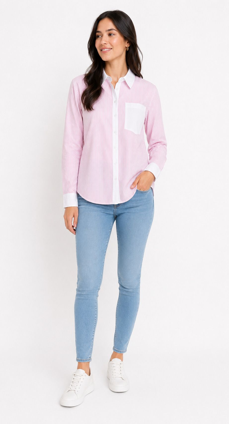 Women Regular Fit Striped Spread Collar Casual Shirt-image-49