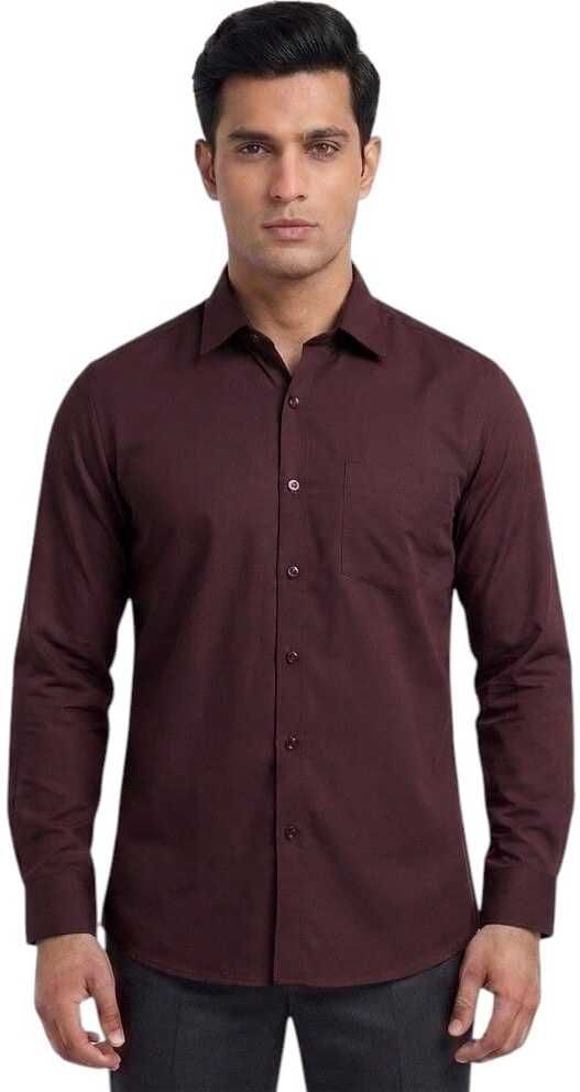 millioncolors Men Regular Fit Solid Spread Collar Formal Shirt-picture-12
