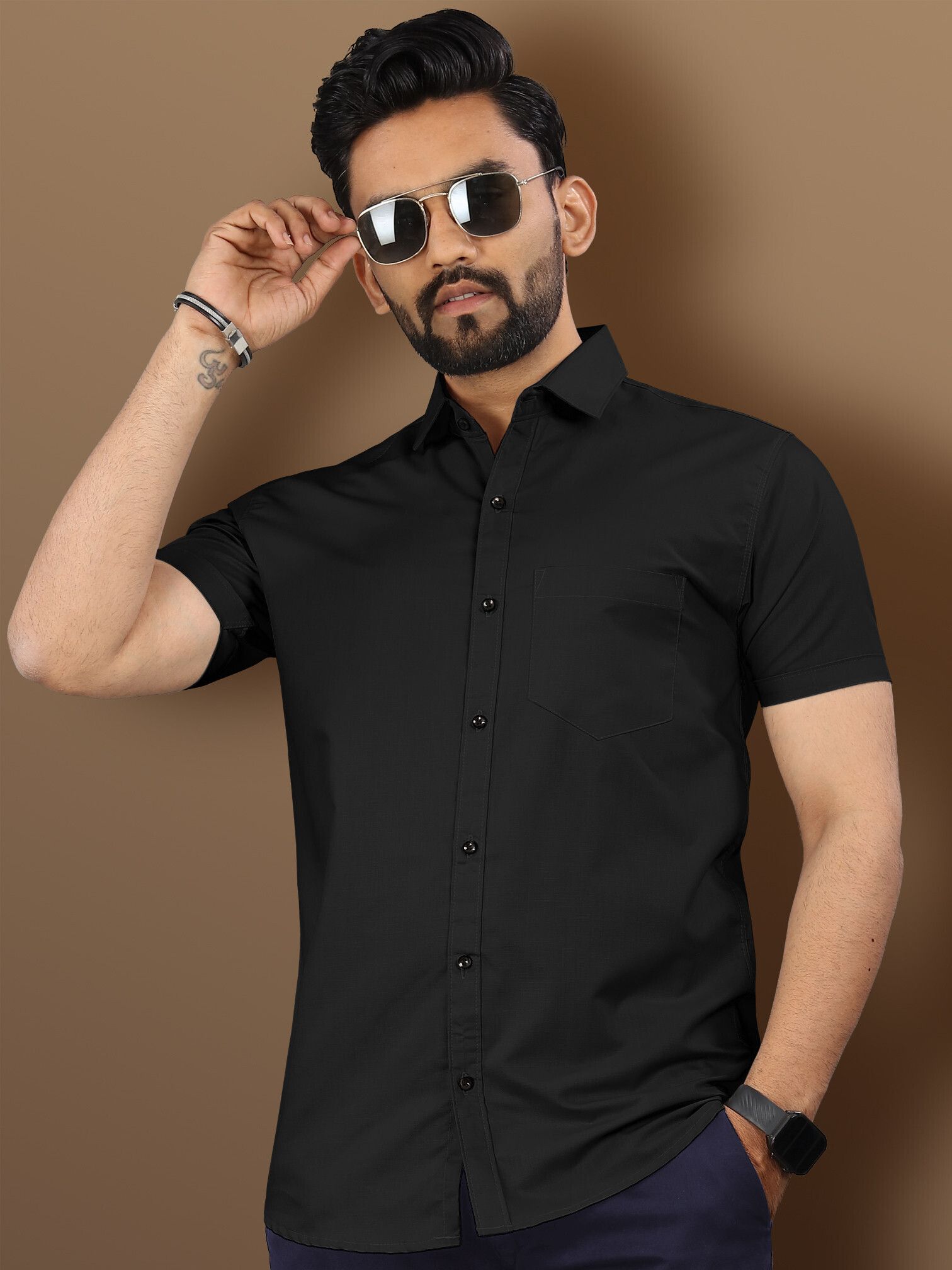 vebnor Men Regular Fit Solid Casual Shirt-picture-29