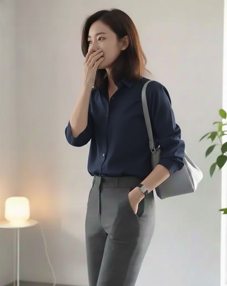 Women Regular Fit Solid Button Down Collar Formal Shirt