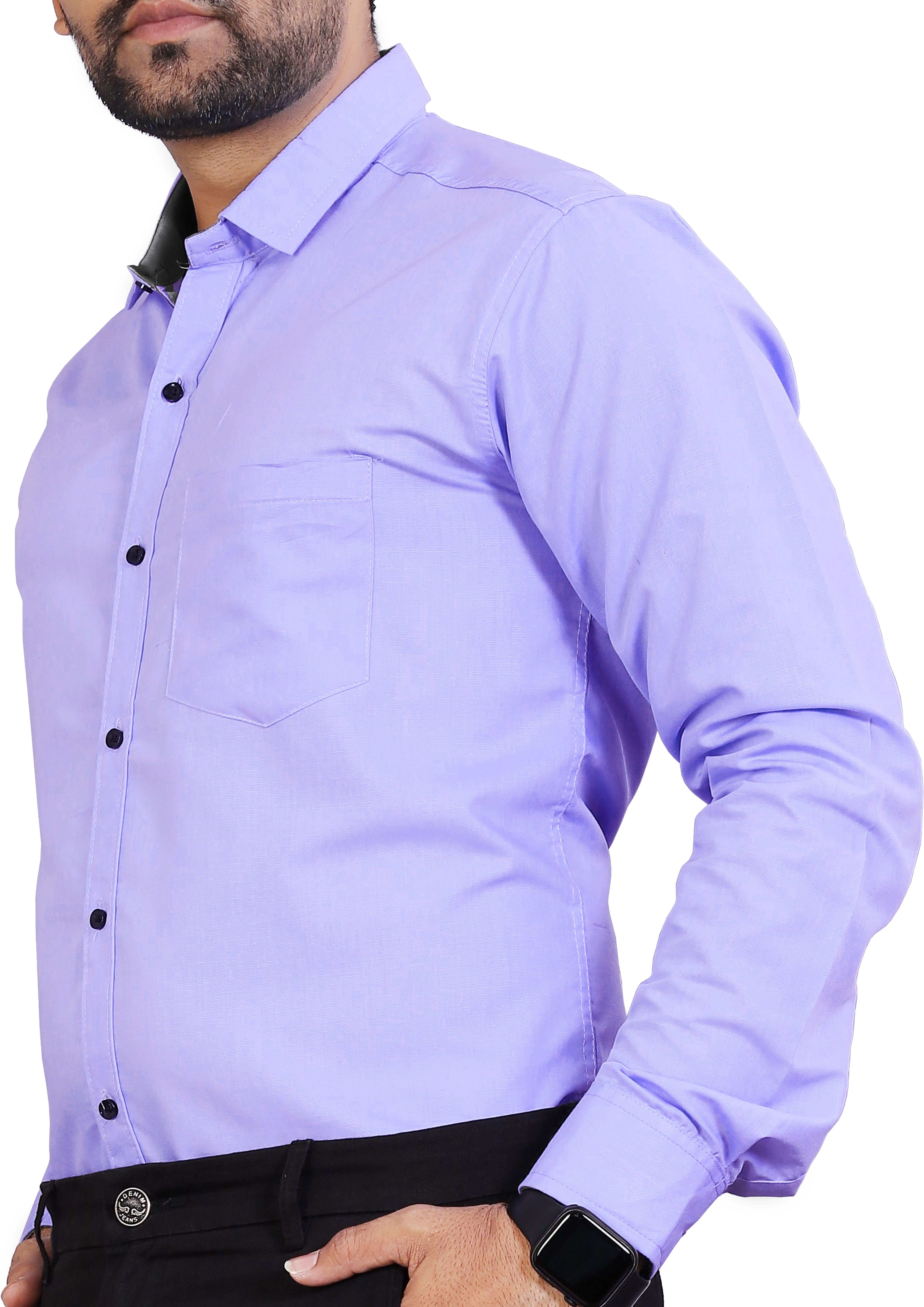 metronaut Men Regular Fit Solid Spread Collar Formal Shirt-picture-39
