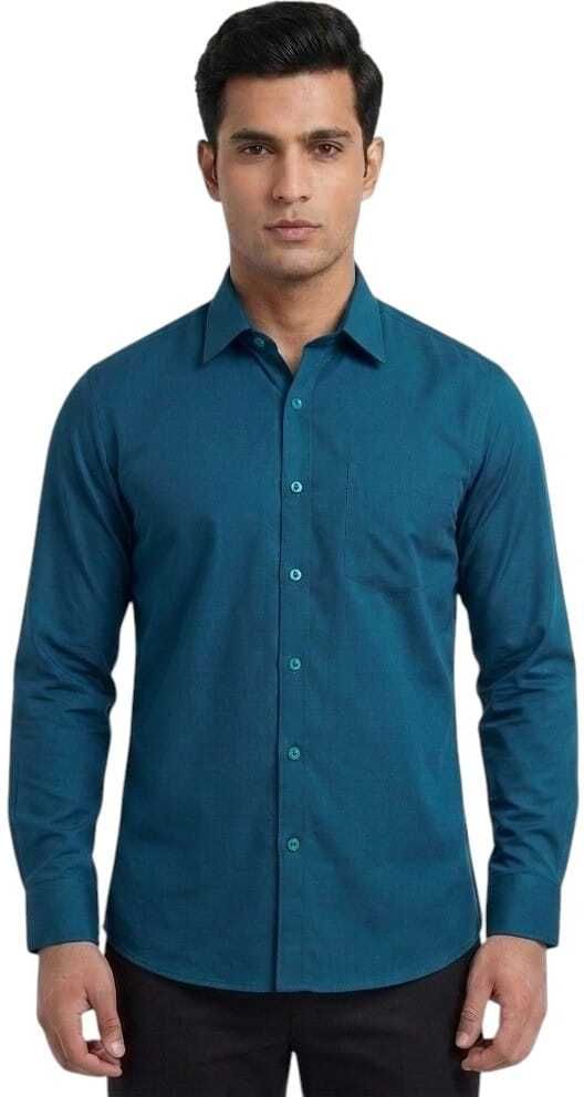 Men Regular Fit Solid Spread Collar Formal Shirt-image-37