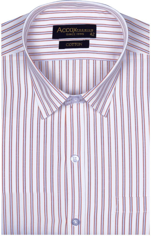 Men Regular Fit Striped Spread Collar Formal Shirt-image-10