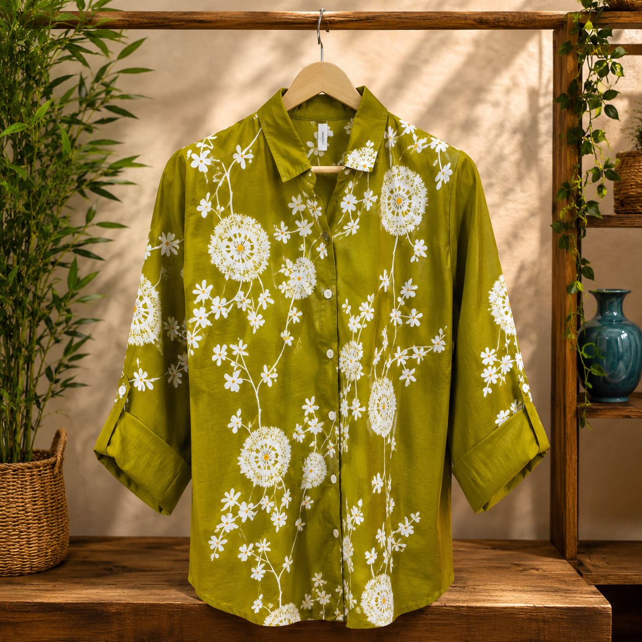 vrindaasakhi Women Regular Fit Floral Print Spread Collar Casual Shirt-picture-25