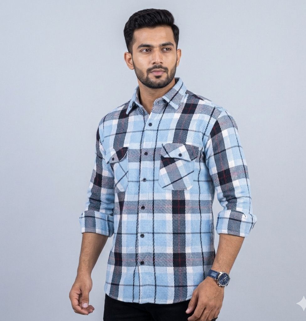 Men Regular Fit Checkered Spread Collar Casual Shirt-image-32