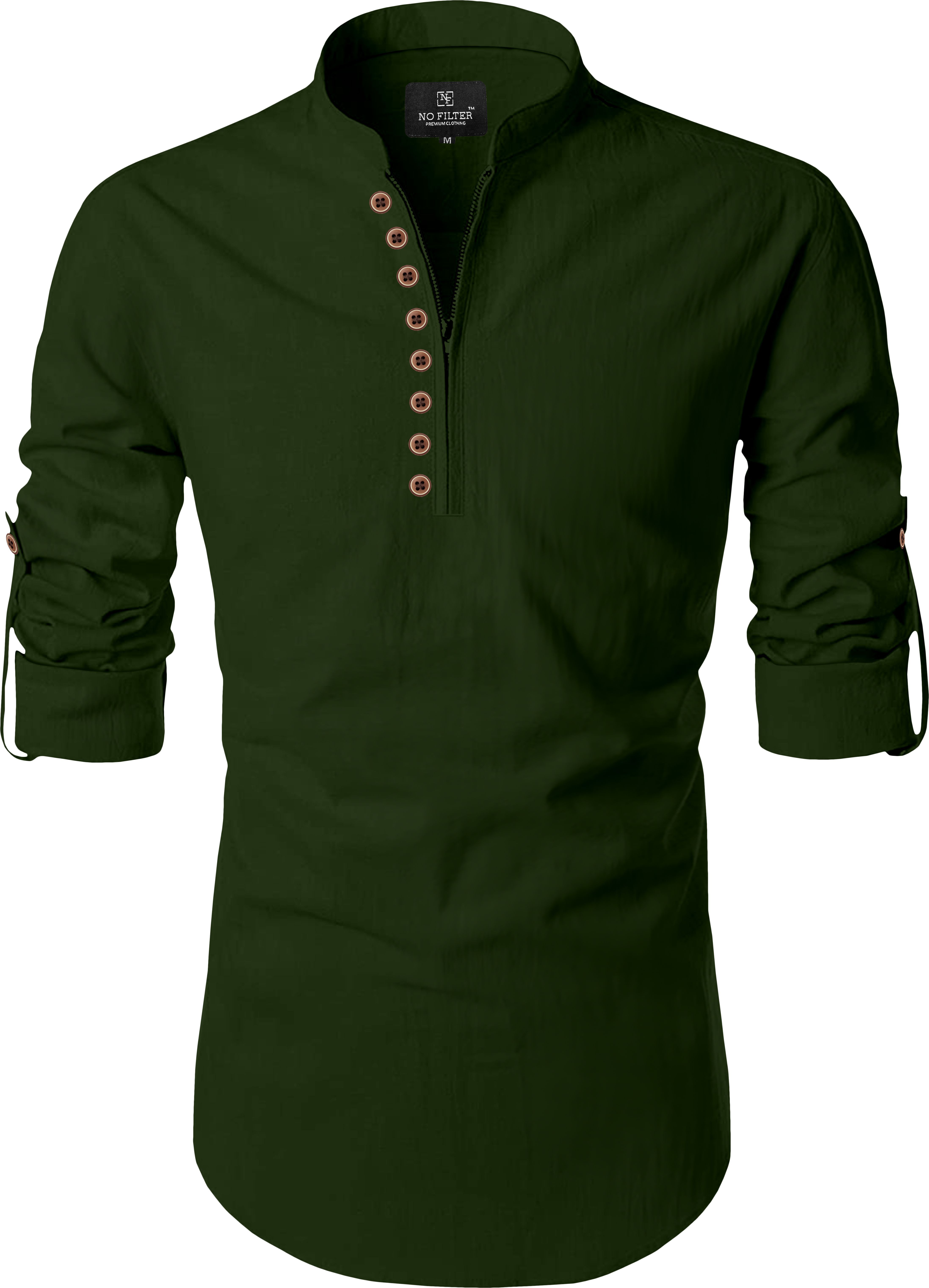 nofilter Men Solid Pure Cotton Straight Kurta-picture-24