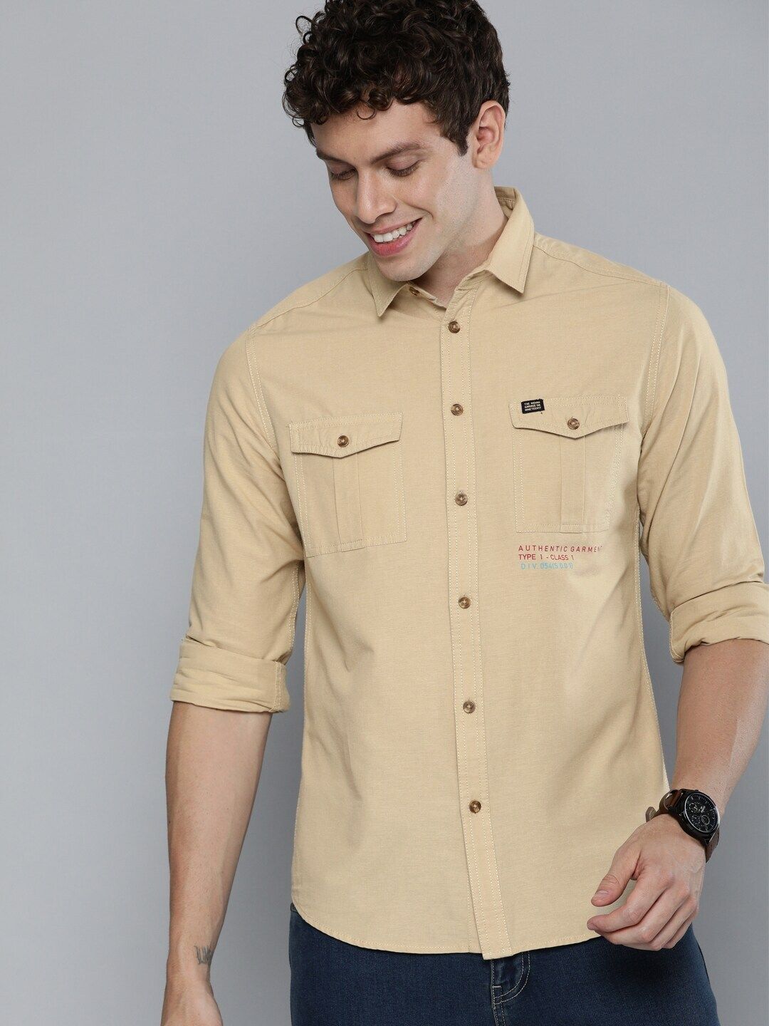 the indian garage co. Men Slim Fit Solid Casual Shirt-picture-35