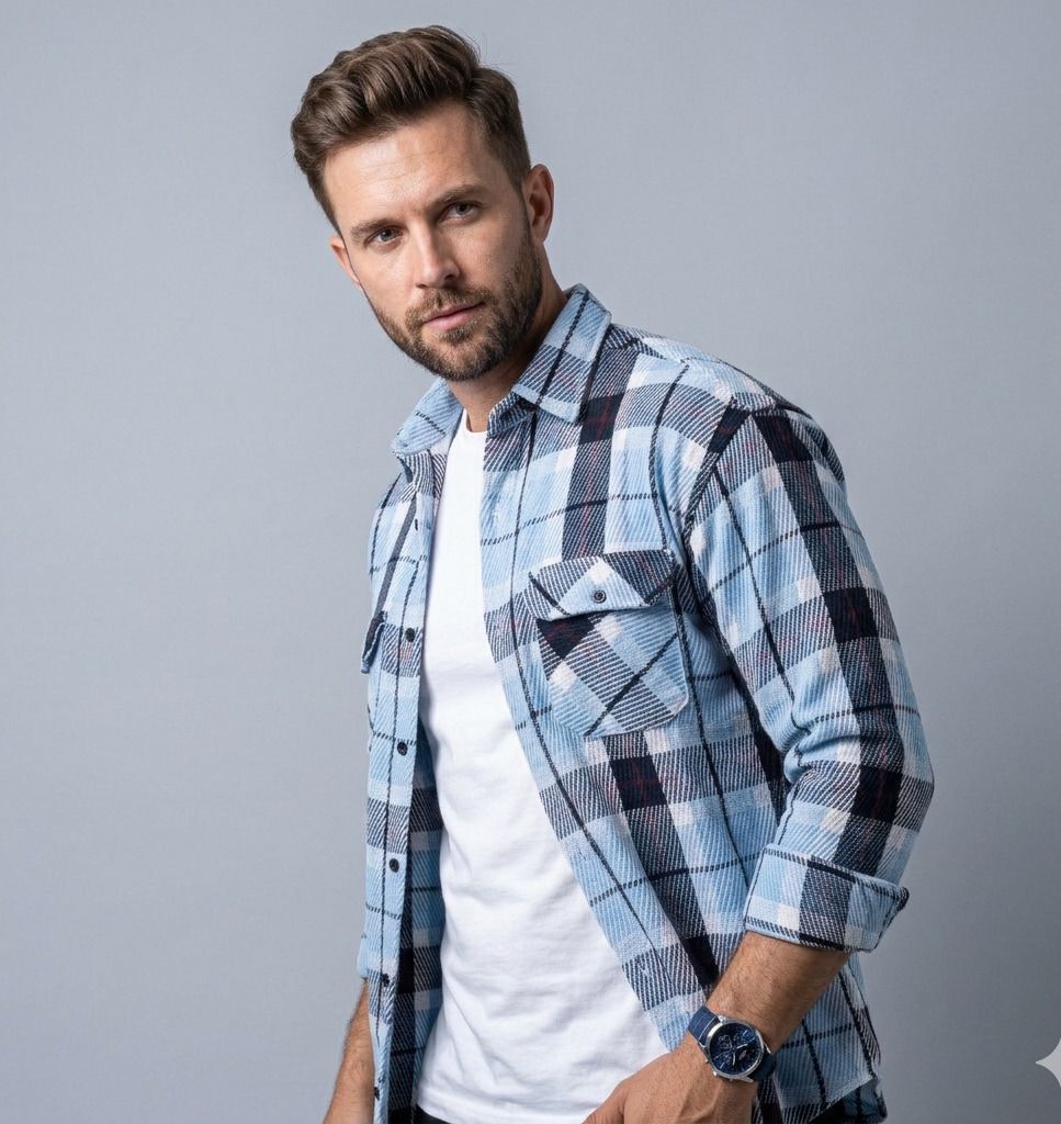 dribhav fashion Men Regular Fit Checkered Spread Collar Casual Shirt-picture-40