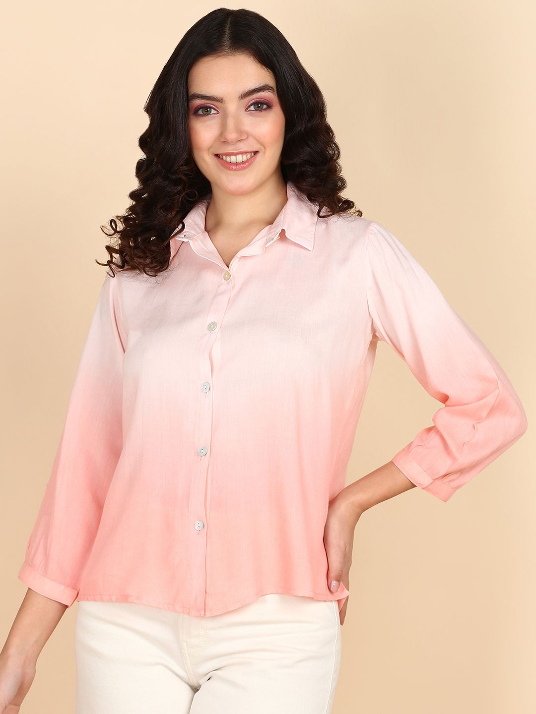 maaesa Women Regular Fit Solid Spread Collar Casual Shirt-picture-23