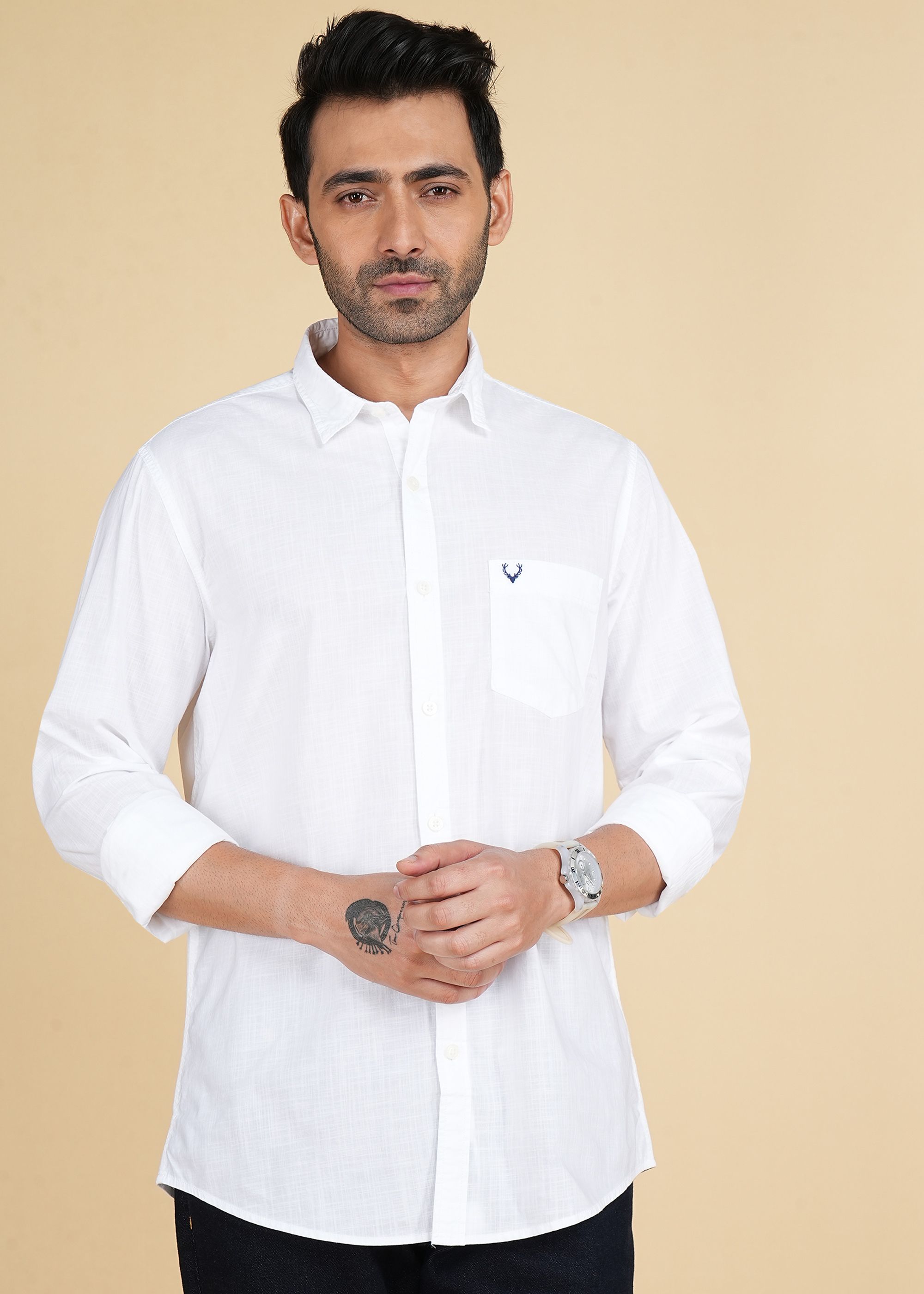 allen solly Men Regular Fit Solid Casual Shirt-picture-35
