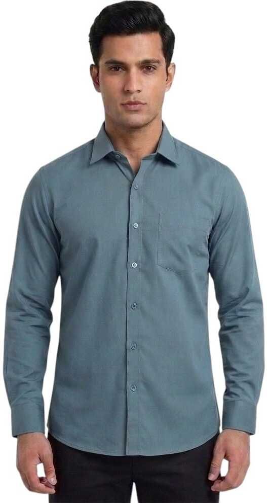 Men Regular Fit Solid Spread Collar Formal Shirt-image-38
