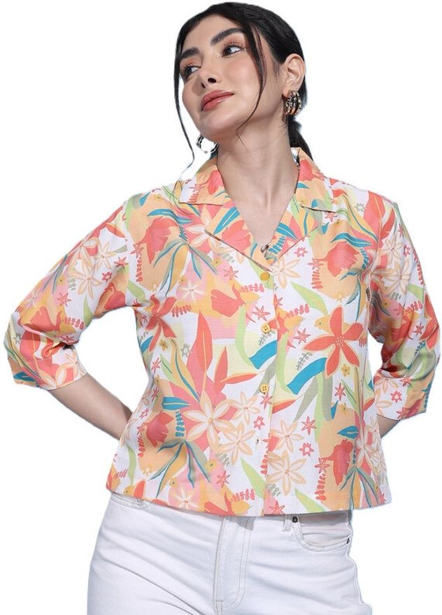 the nari fashion brand Women Regular Fit Solid Ribbed Collar Casual Shirt-picture-26