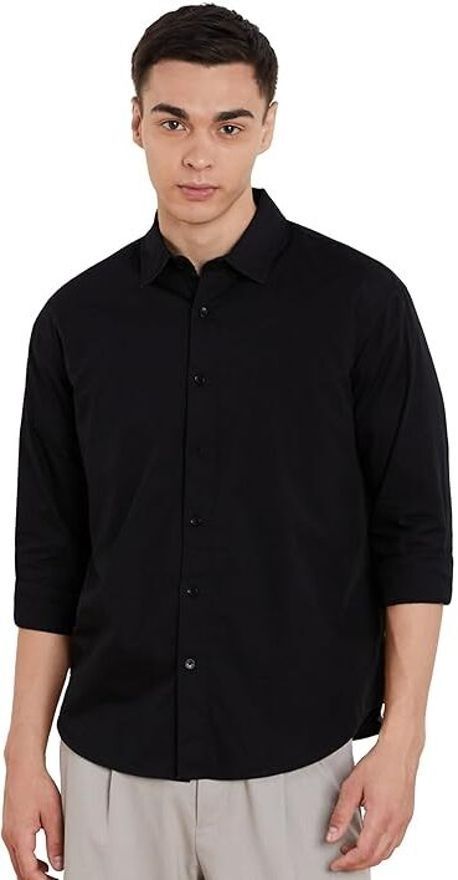 tryology Men Regular Fit Solid Spread Collar Casual Shirt-picture-25