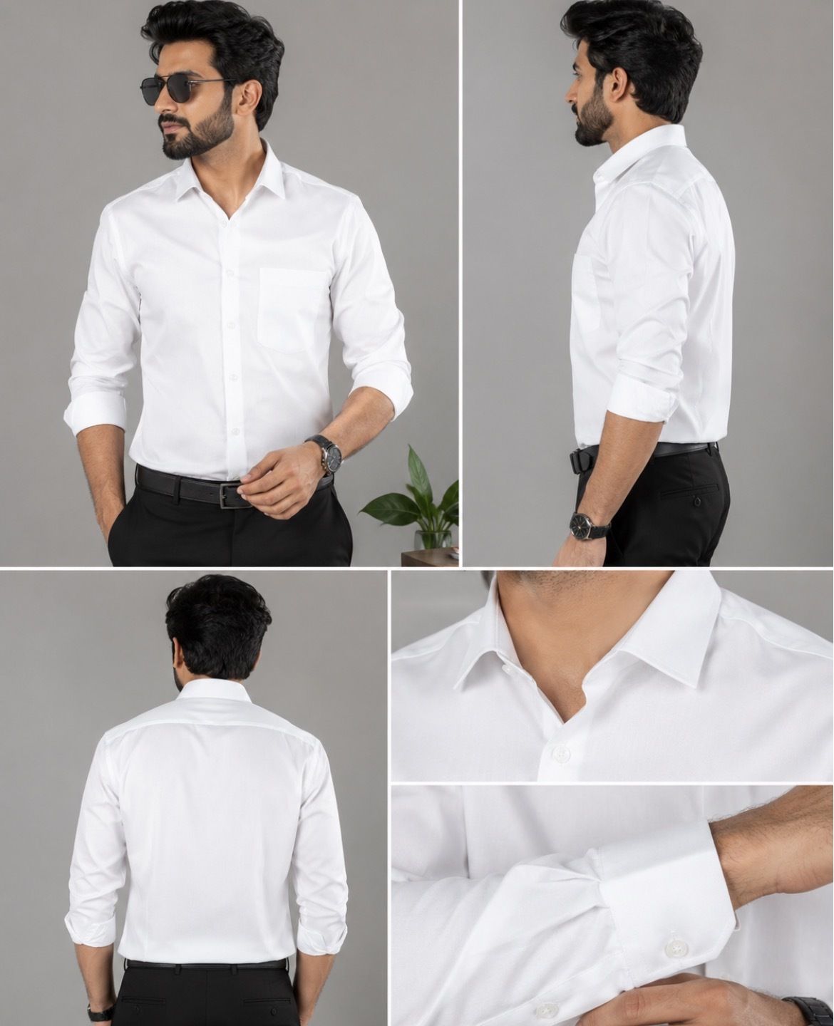 Men Tailored Fit Solid Spread Collar Casual Shirt-image-33
