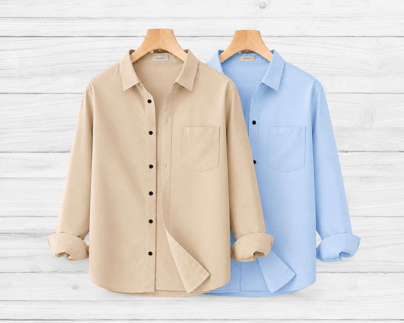 gloren Men Regular Fit Solid Spread Collar Casual Shirt-picture-18
