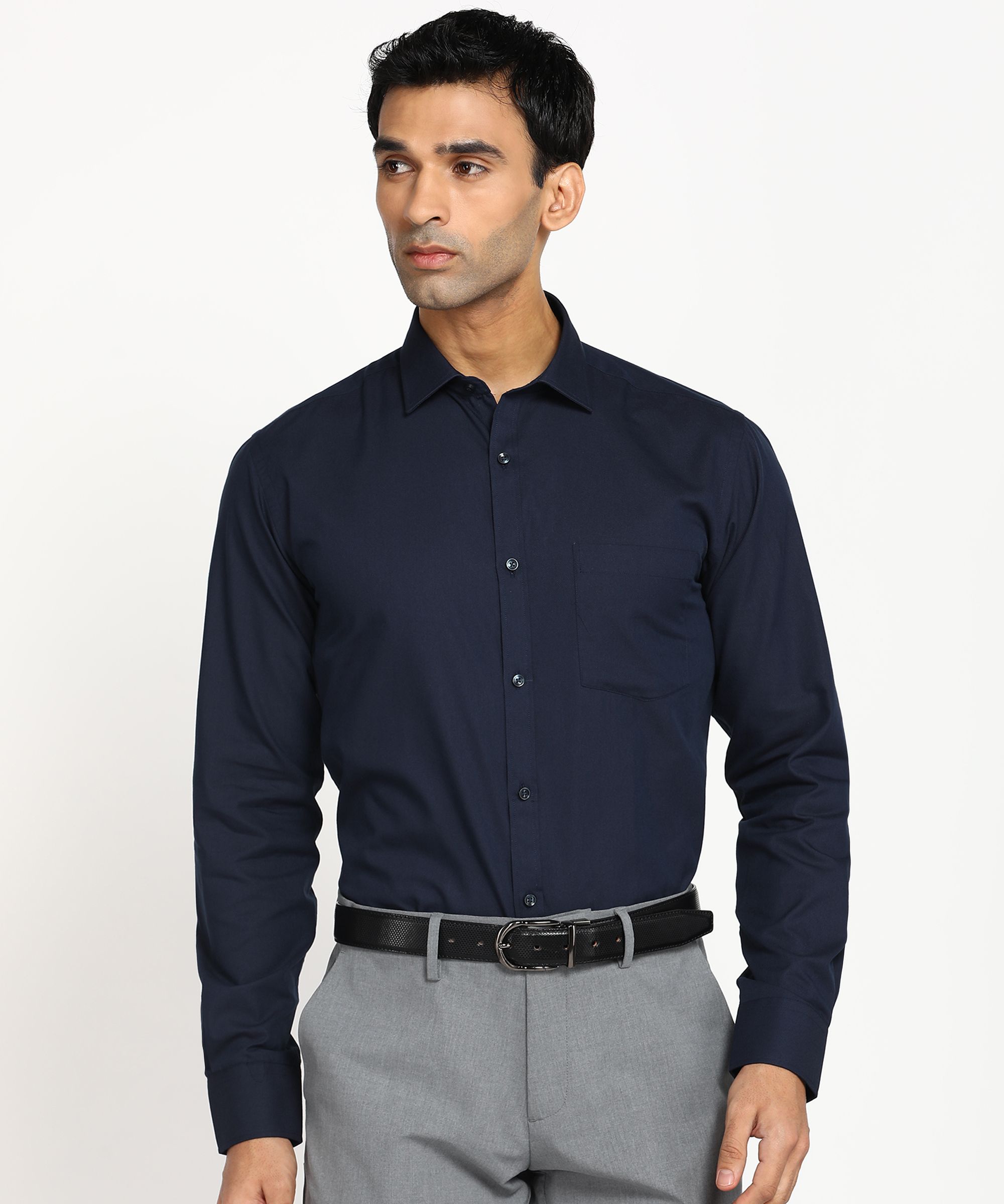 park avenue Men Slim Fit Solid Formal Shirt-picture-17