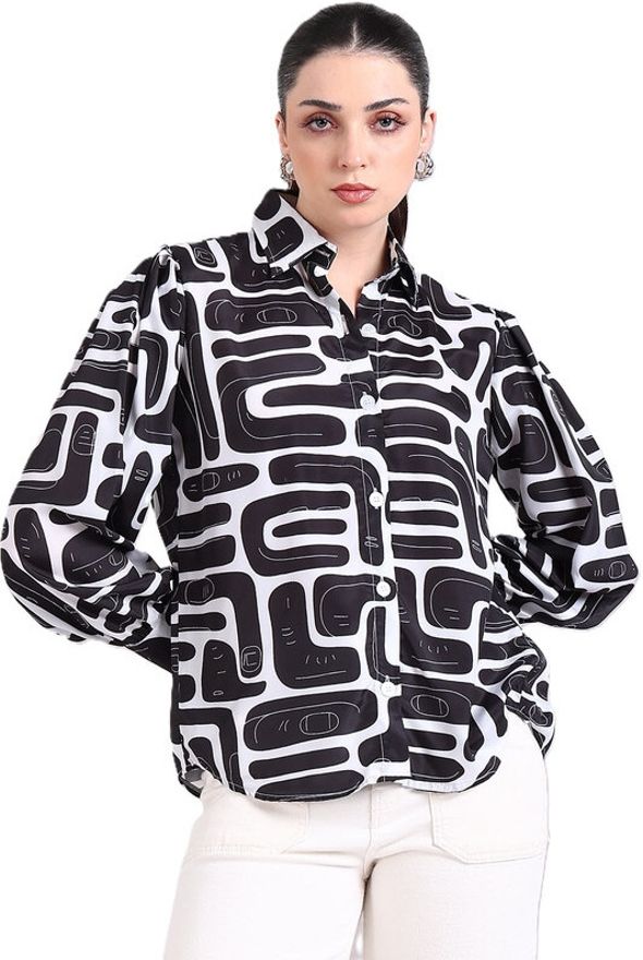 the nari fashion brand Women Regular Fit Solid Ribbed Collar Casual Shirt-picture-17