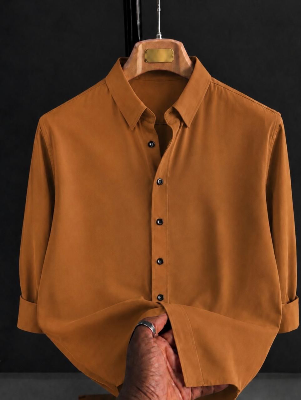 jackbella Men Regular Fit Solid Button Down Collar Casual Shirt-picture-19