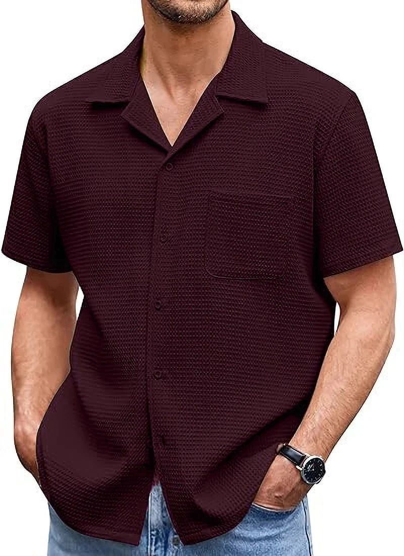 colorchakra Men Relaxed Fit Fit Self Design Spread Collar Casual Shirt-picture-13