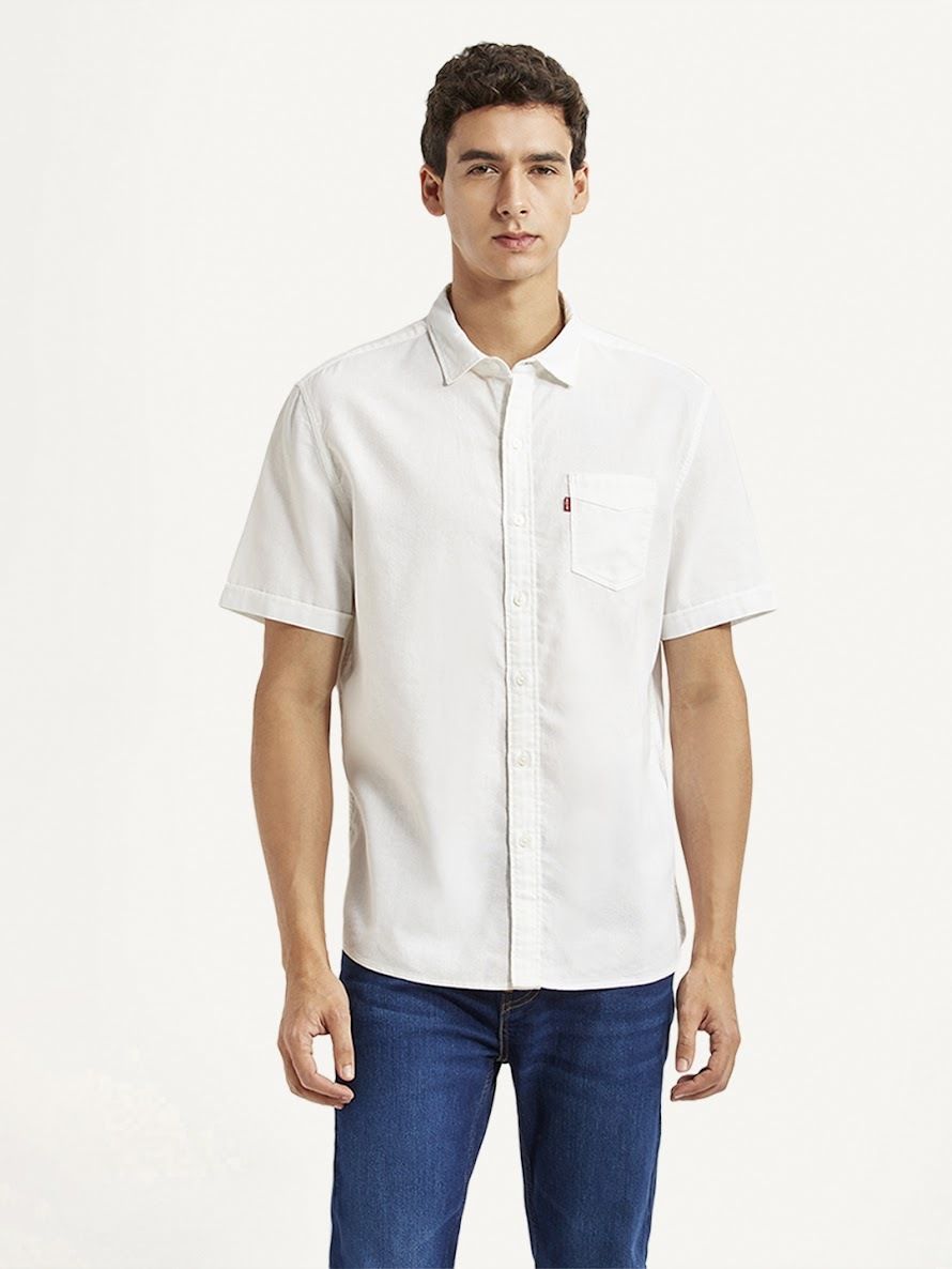 levi's Men Slim Fit Solid Spread Collar Casual Shirt-picture-13