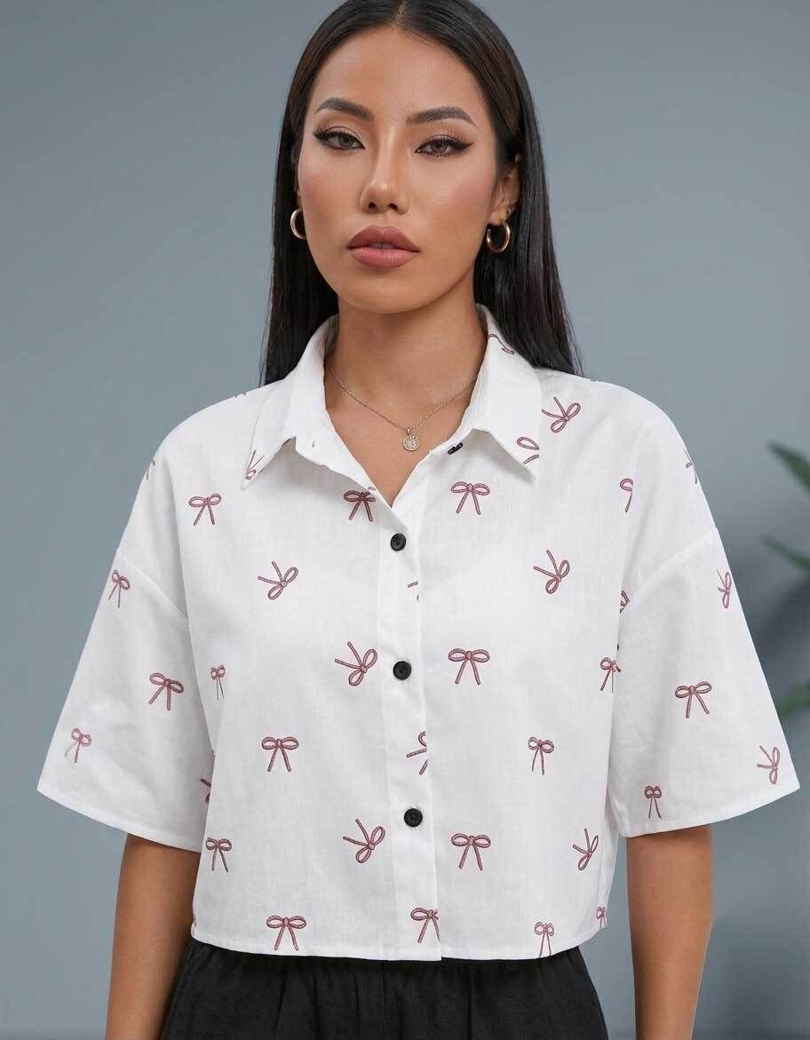 xnocky Women Oversized Fit Printed Spread Collar Casual Shirt-picture-34