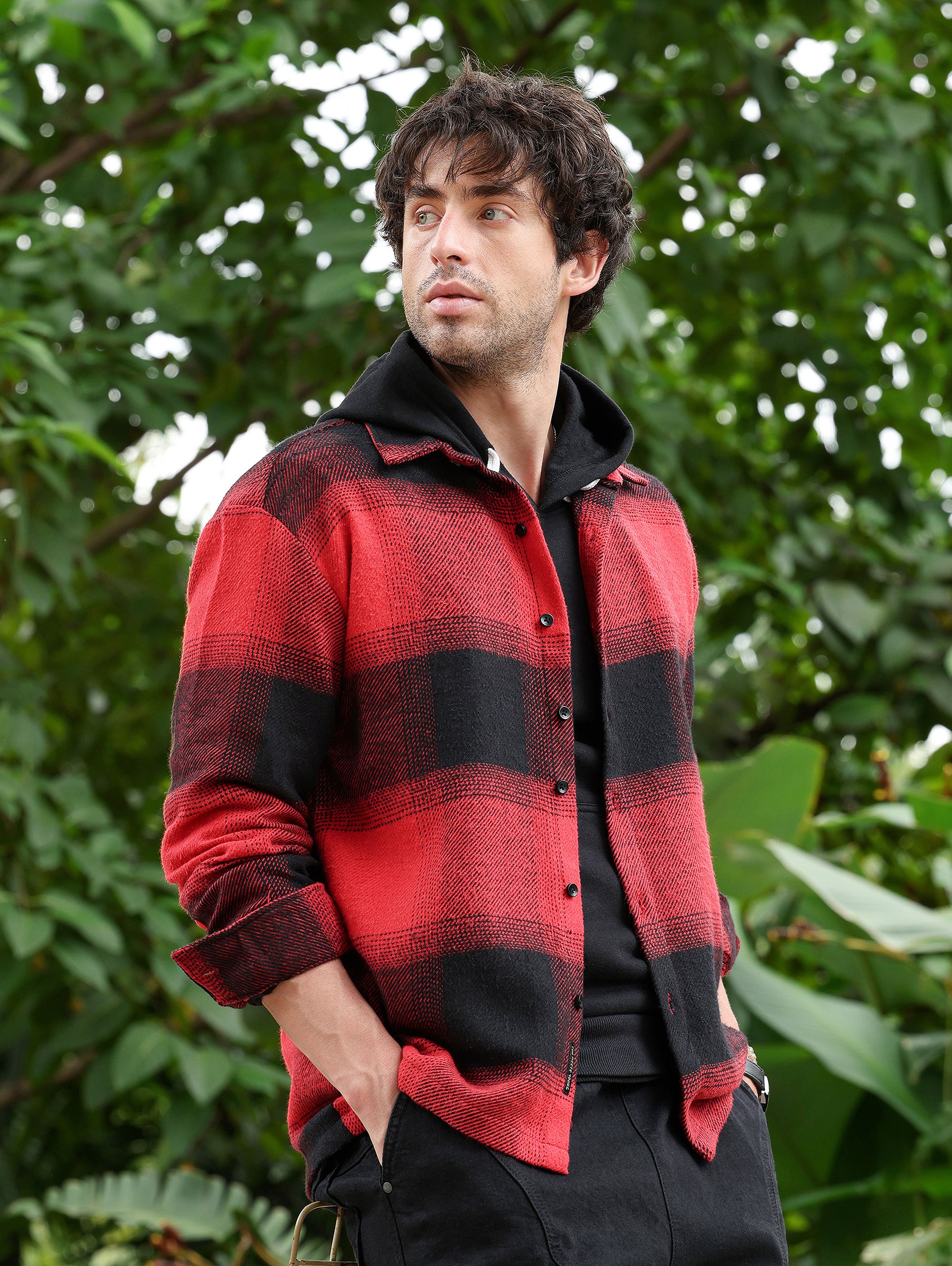 cahoot Men Regular Fit Checkered Spread Collar Casual Shirt-picture-14