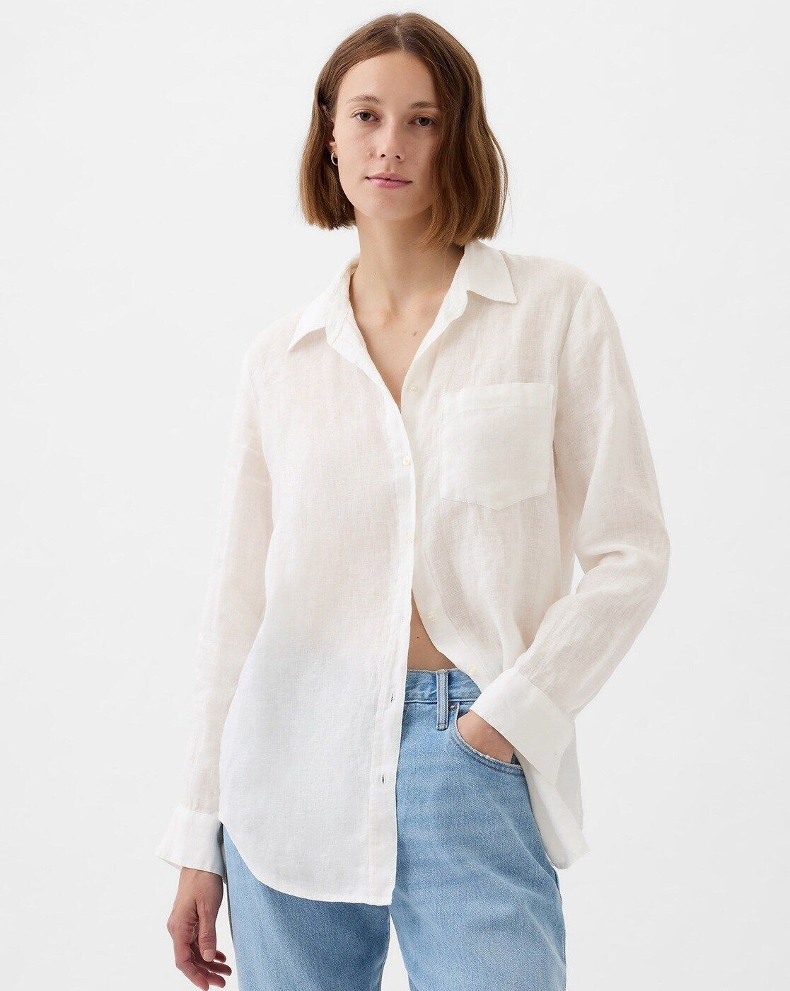 gap Women Relaxed Fit Fit Solid Casual Shirt-picture-28