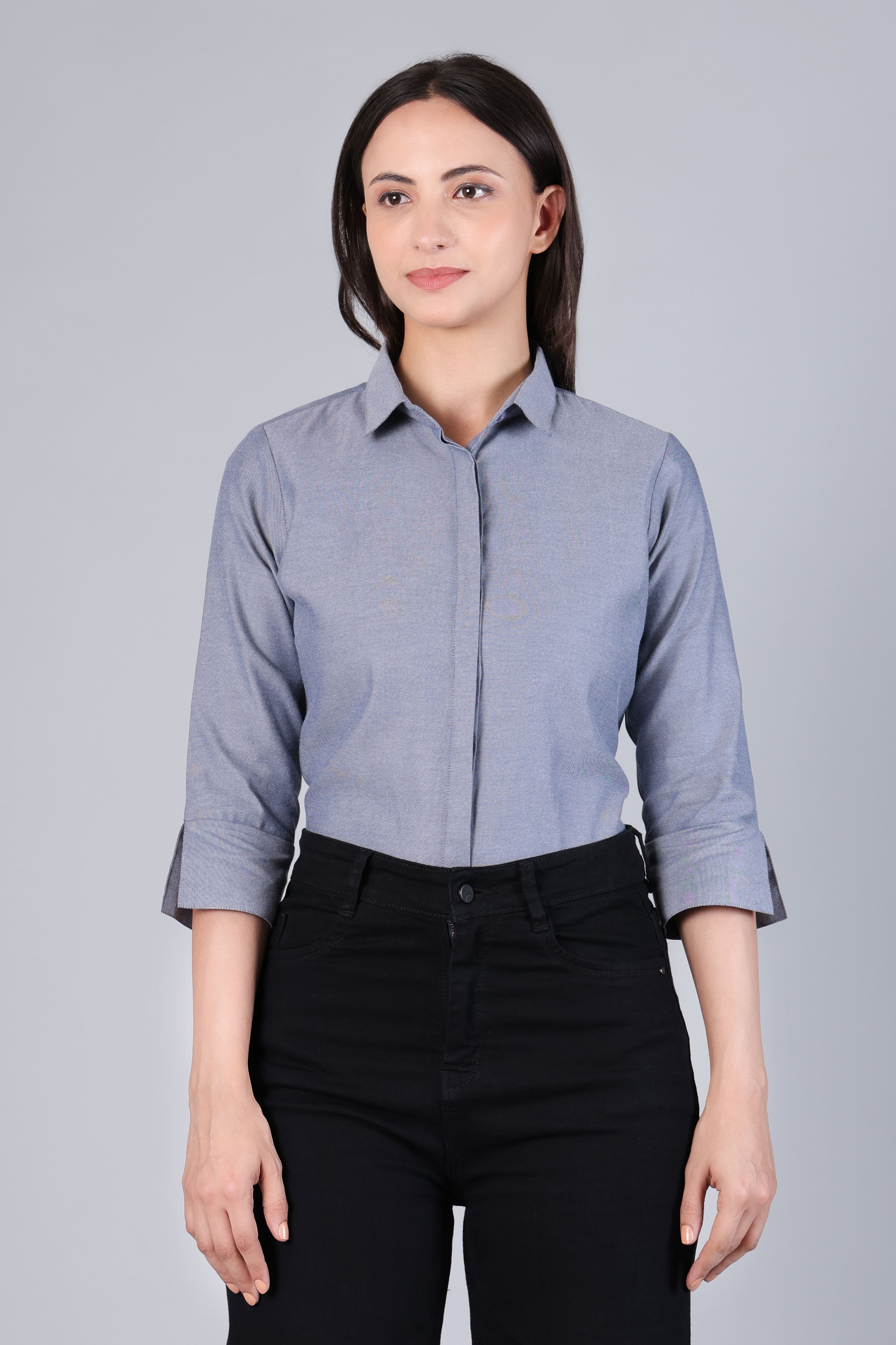 rare camel Women Regular Fit Solid Spread Collar Formal Shirt-picture-19