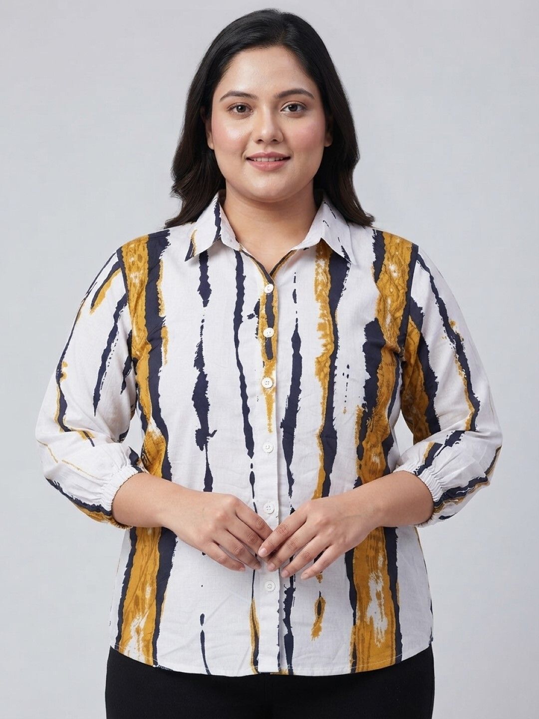 onaya fashion Women Regular Fit Printed Spread Collar Casual Shirt-picture-26