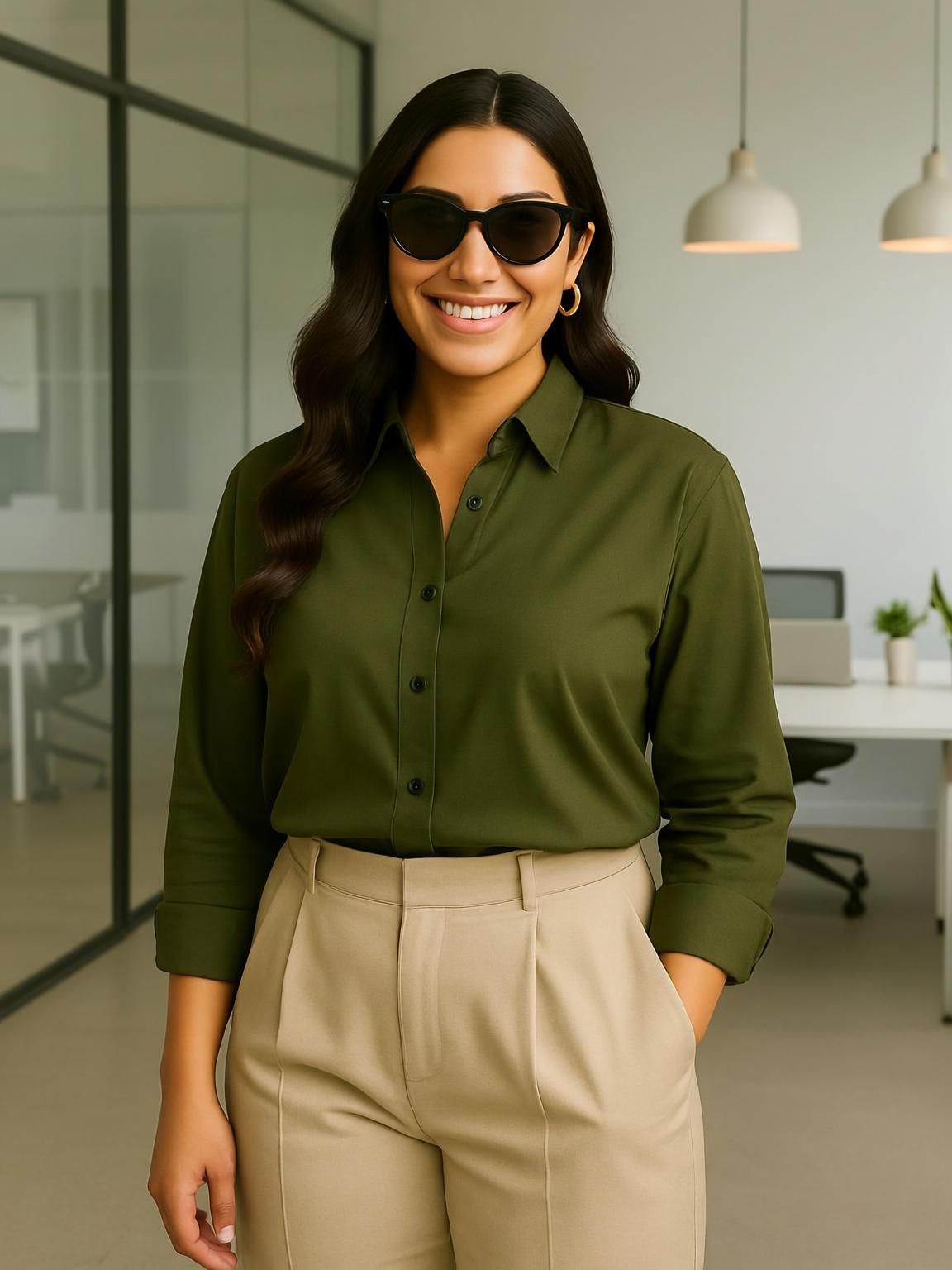 funday fashion Women Regular Fit Solid Casual Shirt-picture-38