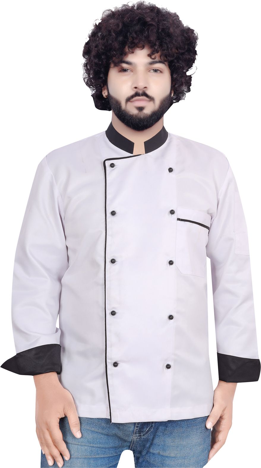 click one Polyester Solid Coat For Men-picture-41