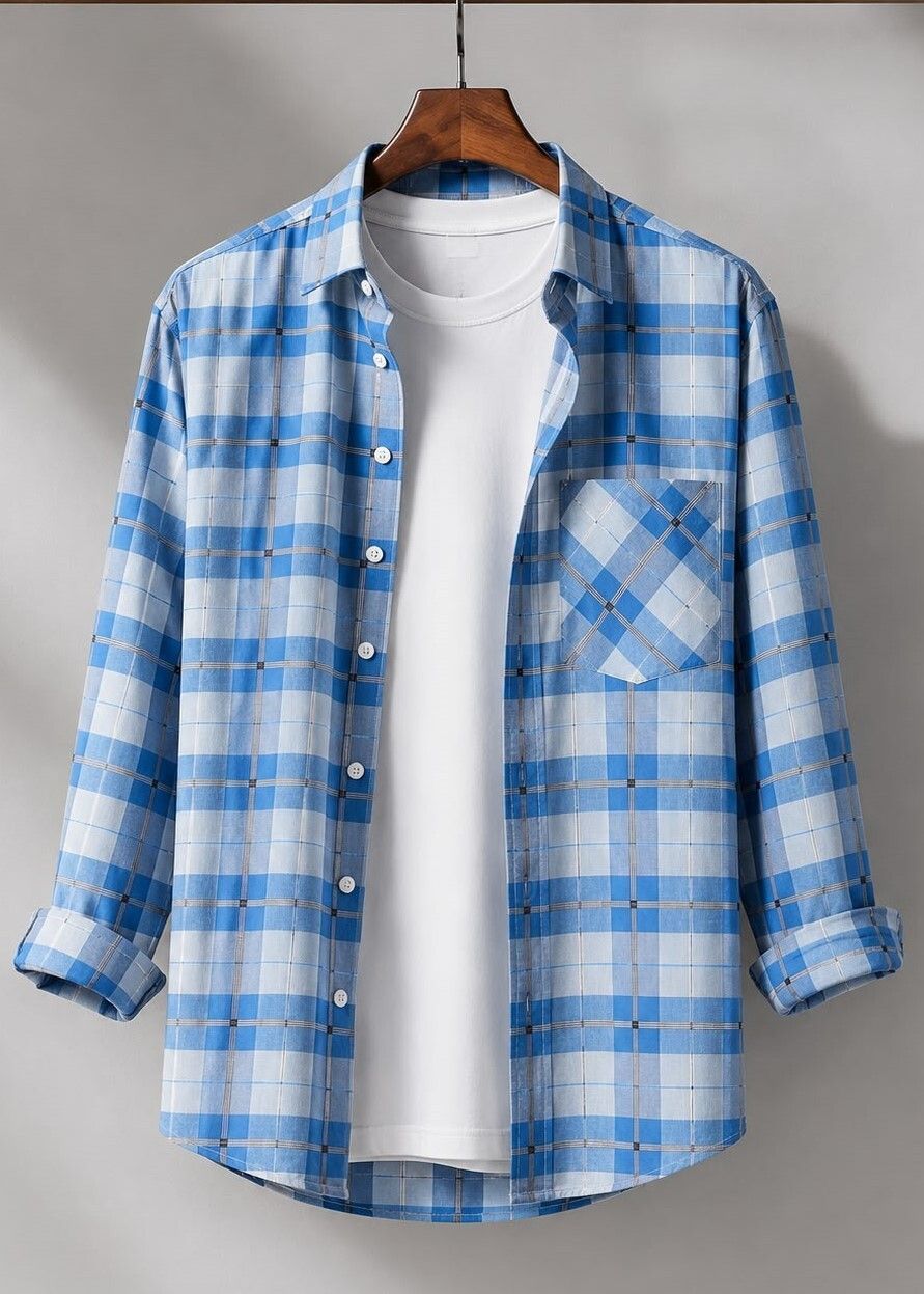 shimak international Men Regular Fit Checkered Spread Collar Casual Shirt-picture-26