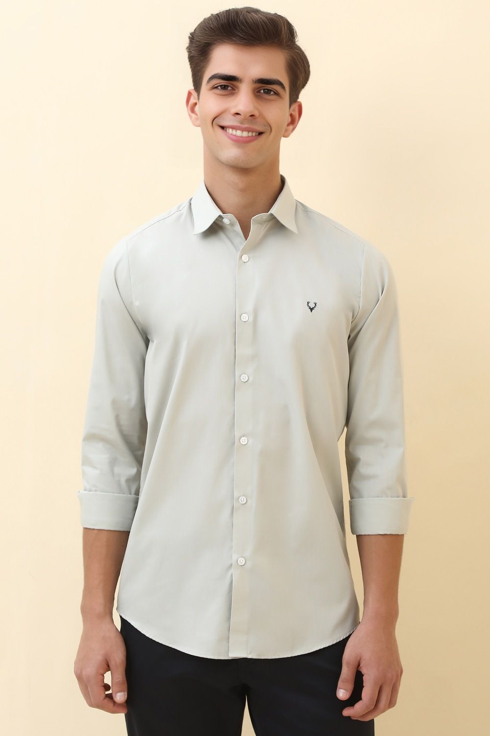 allen solly Men Slim Fit Solid Casual Shirt-picture-13