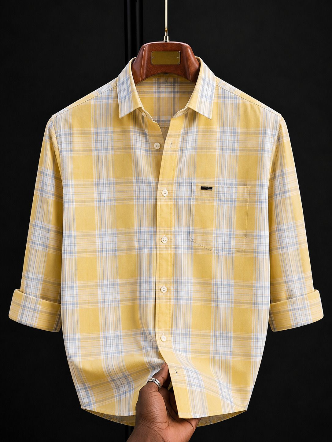 vellical Men Regular Fit Checkered Spread Collar Casual Shirt-picture-43
