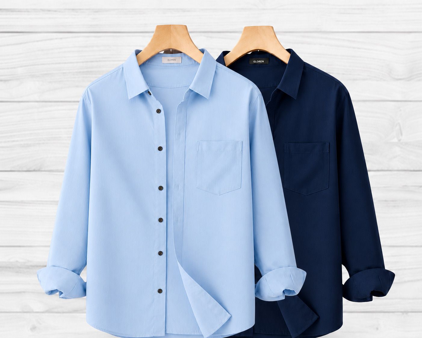 gloren Men Regular Fit Solid Spread Collar Casual Shirt-picture-21