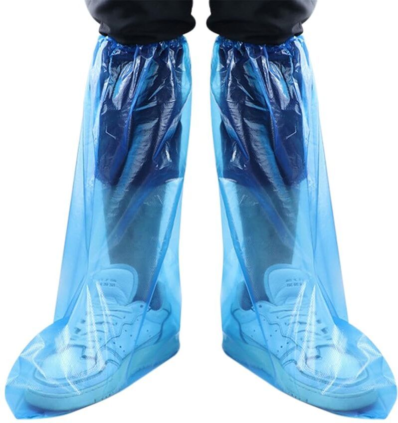 Reusable Waterproof Shoe Cover for Men & Women 2 Pairs (4 Pieces) Plastic multicolor Boots Shoe Cover, Flat Shoe Cover, Toes Shoe Cover-image-32