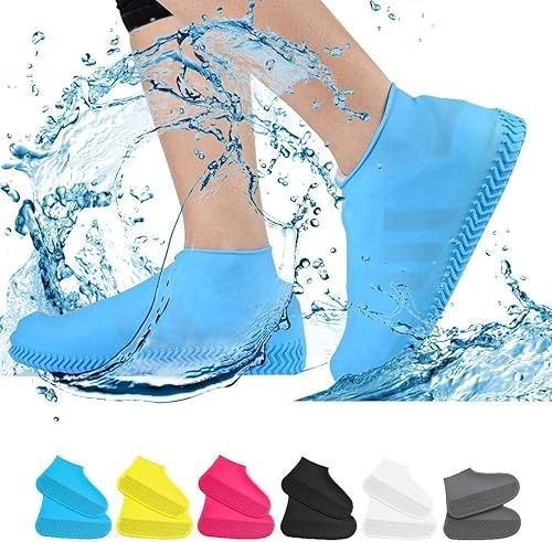 Waterproof Silicone Shoe Covers for Men & Women Anti-Slip (Laege size) Silicone Multicolor Flat Shoe Cover, Toes Shoe Cover, High Ankle Shoe Cover-image-4