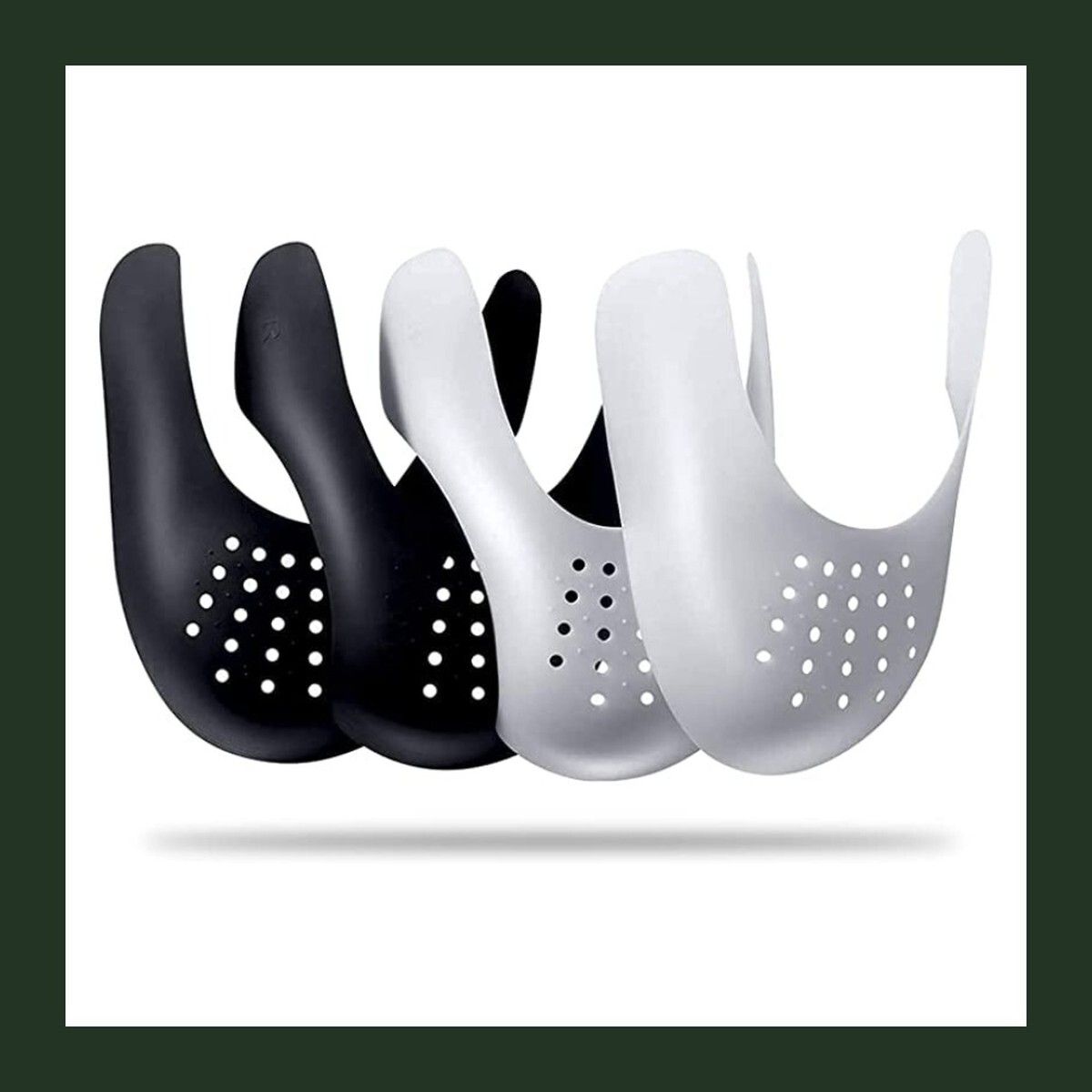 brzone Shoe Crease Protectors | Anti-Wrinkle Sneaker Toe Box Guards | 2 Pairs Silicone Toe Regular Shoe Insole-picture-9