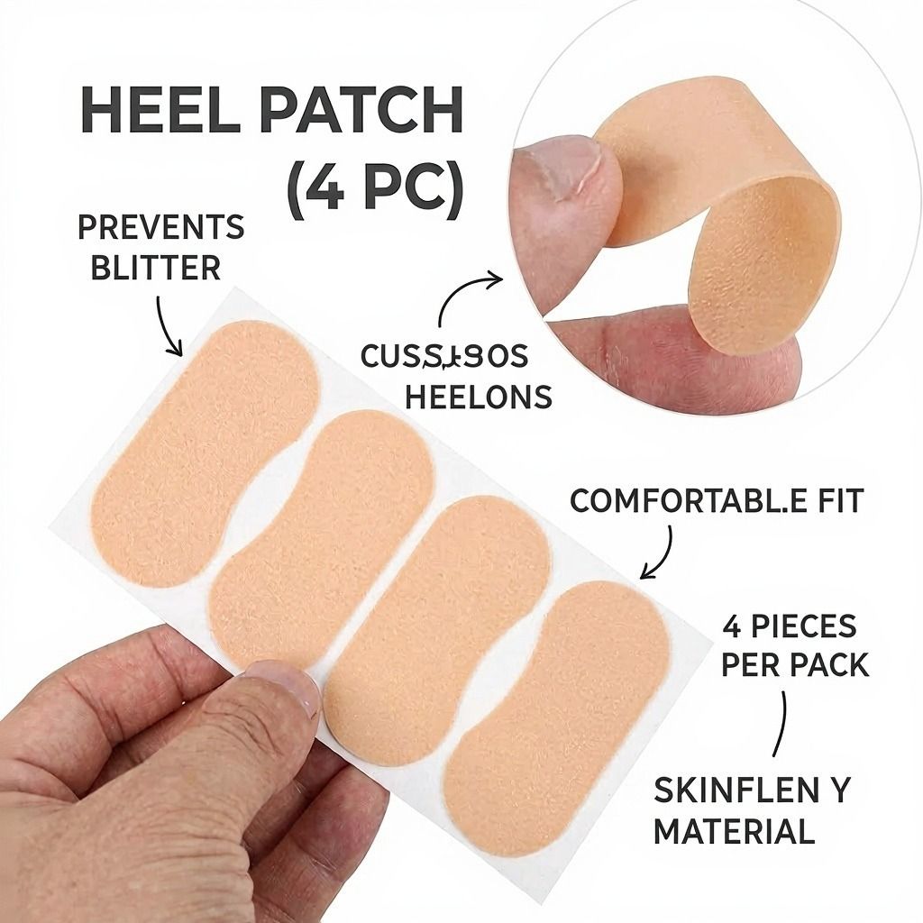 krishnaya Protective Anti-Blister Heel Patches for Comfortable Walking – 4PC. Form Heel Accessories Regular Shoe Insole-picture-22