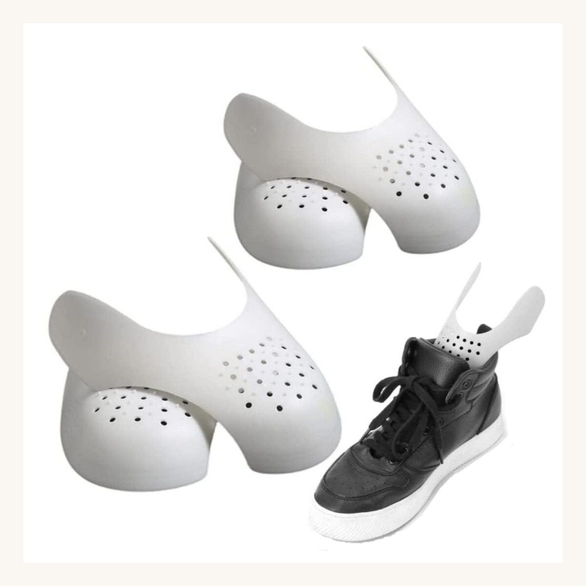 brzone Shoe Crease Protectors | Anti-Wrinkle Sneaker Toe Box Guards | 2 Pairs Silicone Toe Regular Shoe Insole-picture-11